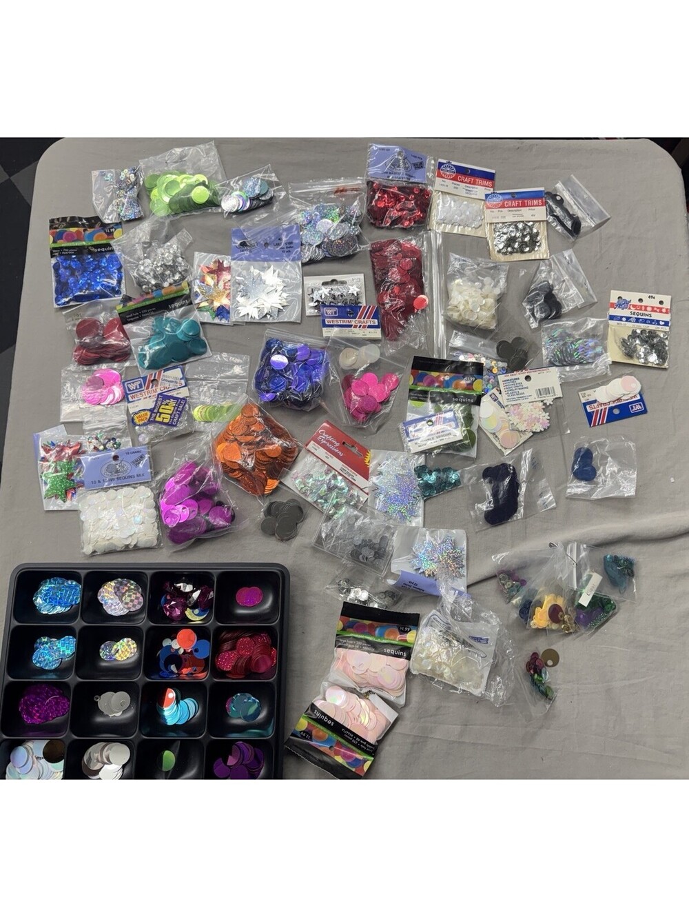 Assorted Lot Of Sequins For Crafts